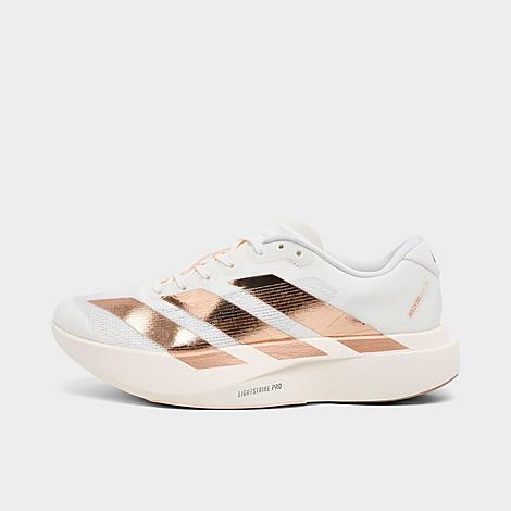Women's Adizero EVO SL Running Shoes in Off White/Copper Metallic/Blush Pink