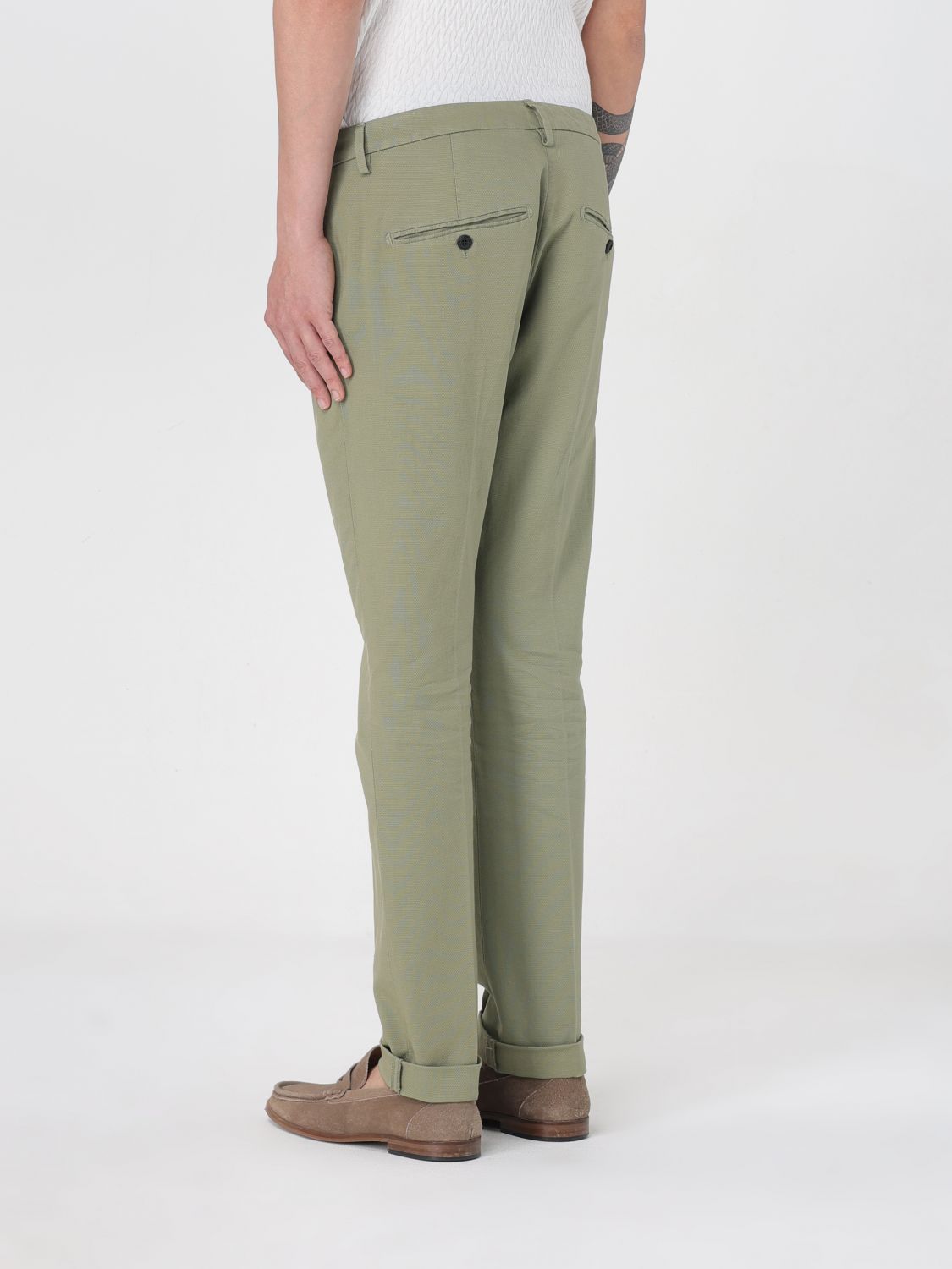 Pants DONDUP Men color Green