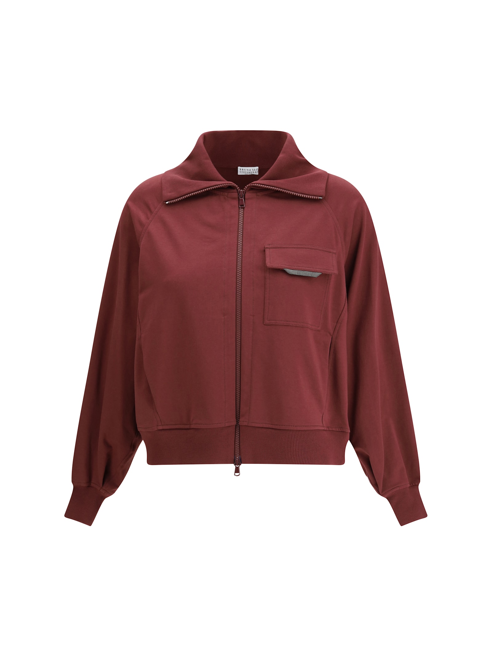 Monili-detail sweatshirt - Red