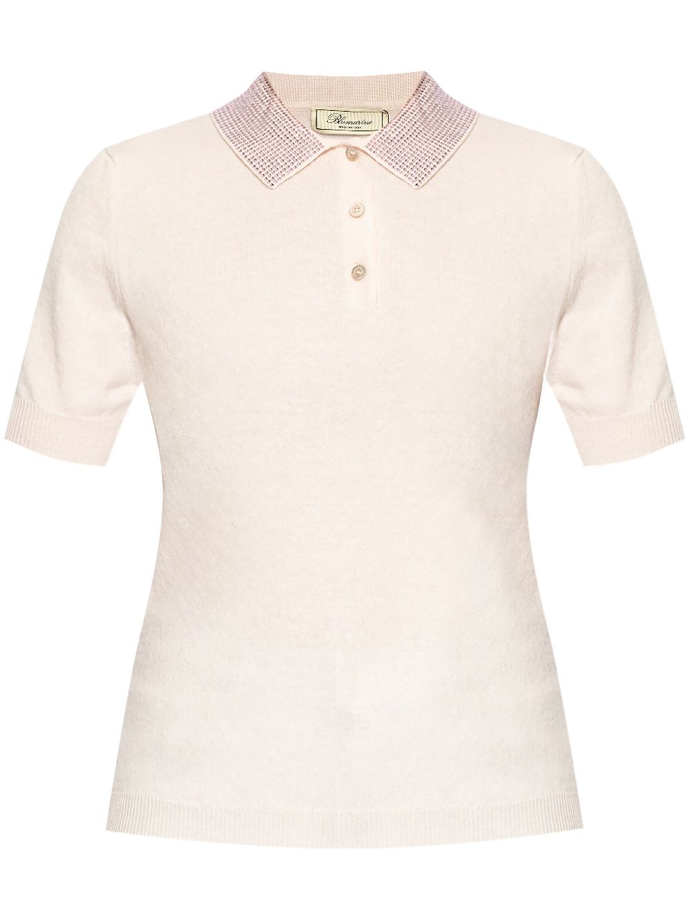Rhinestone-embelished polo shirt - Pink
