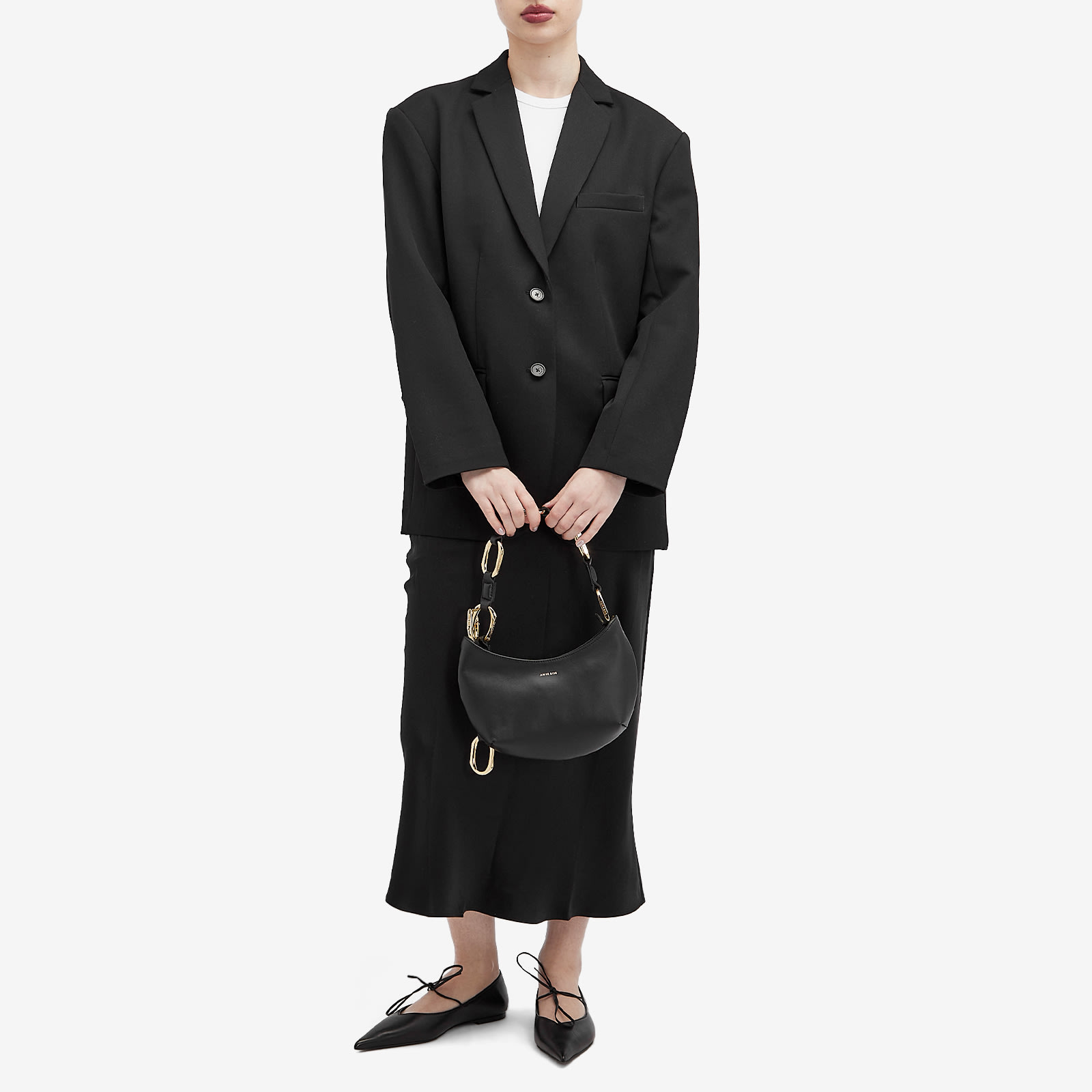 Women's Bar Silk Skirt in Black