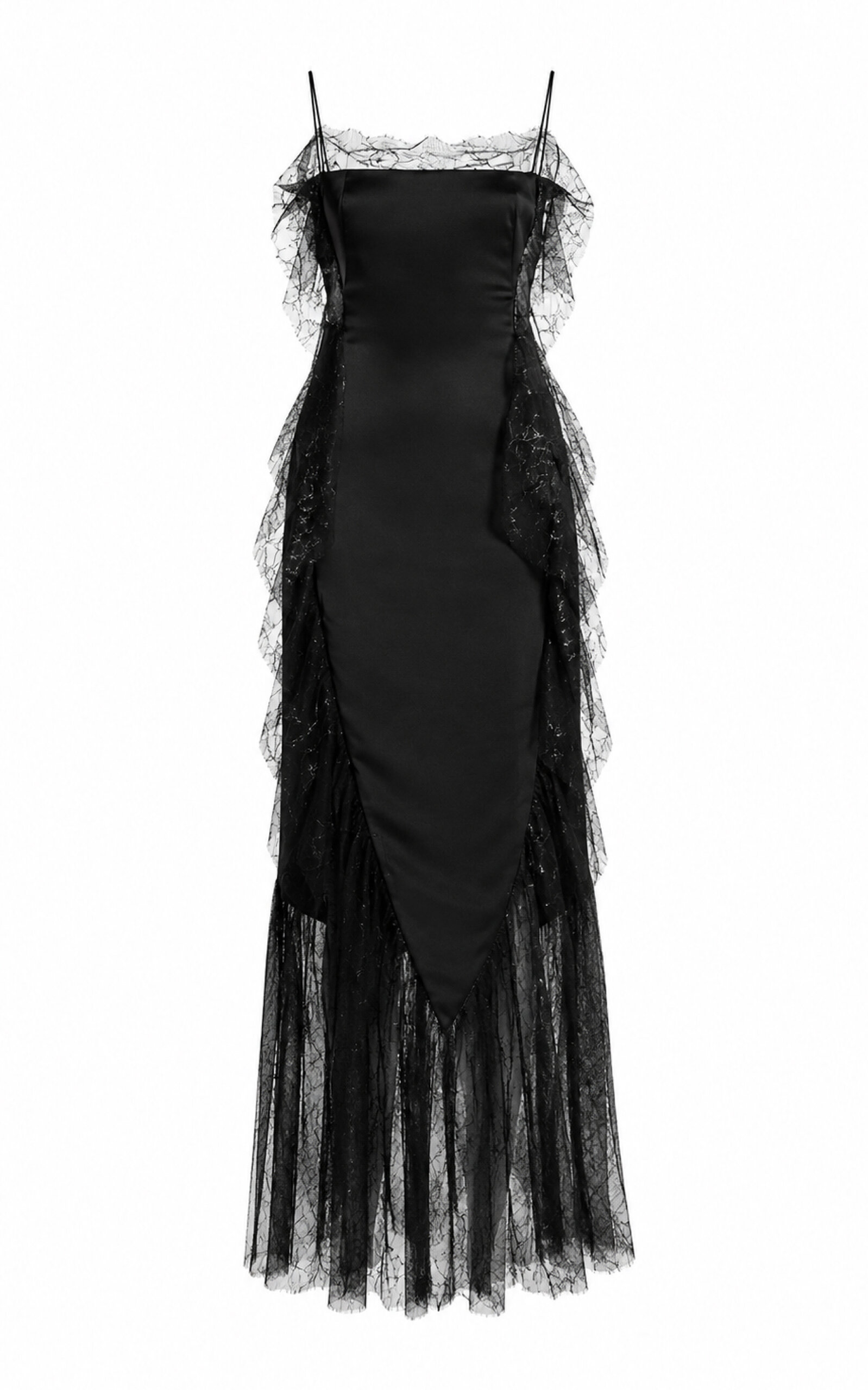 Shadowplay Satin Lace Maxi Dress - Moda Operandi