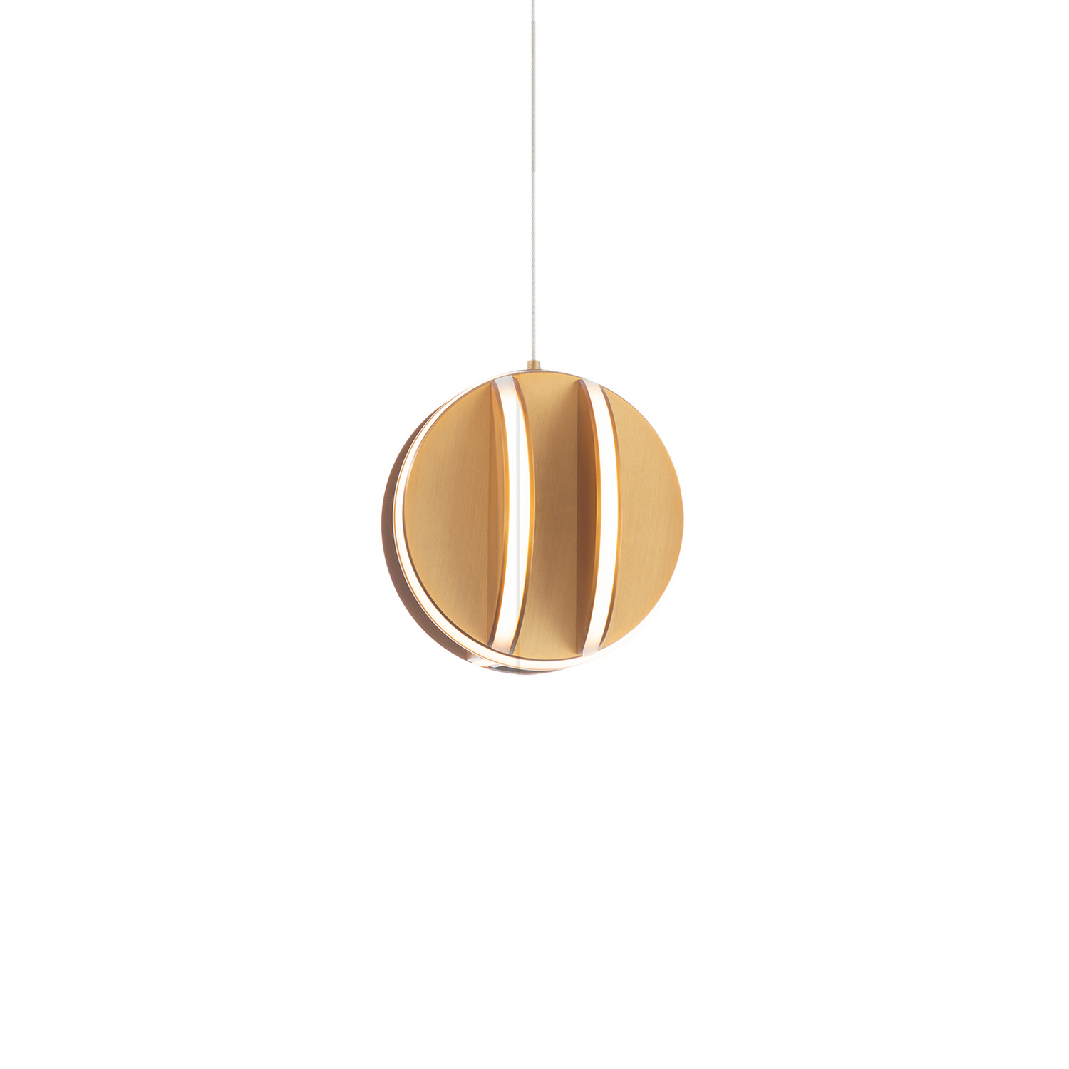 Aged Brass LED Chandelier from the Carillion Collection