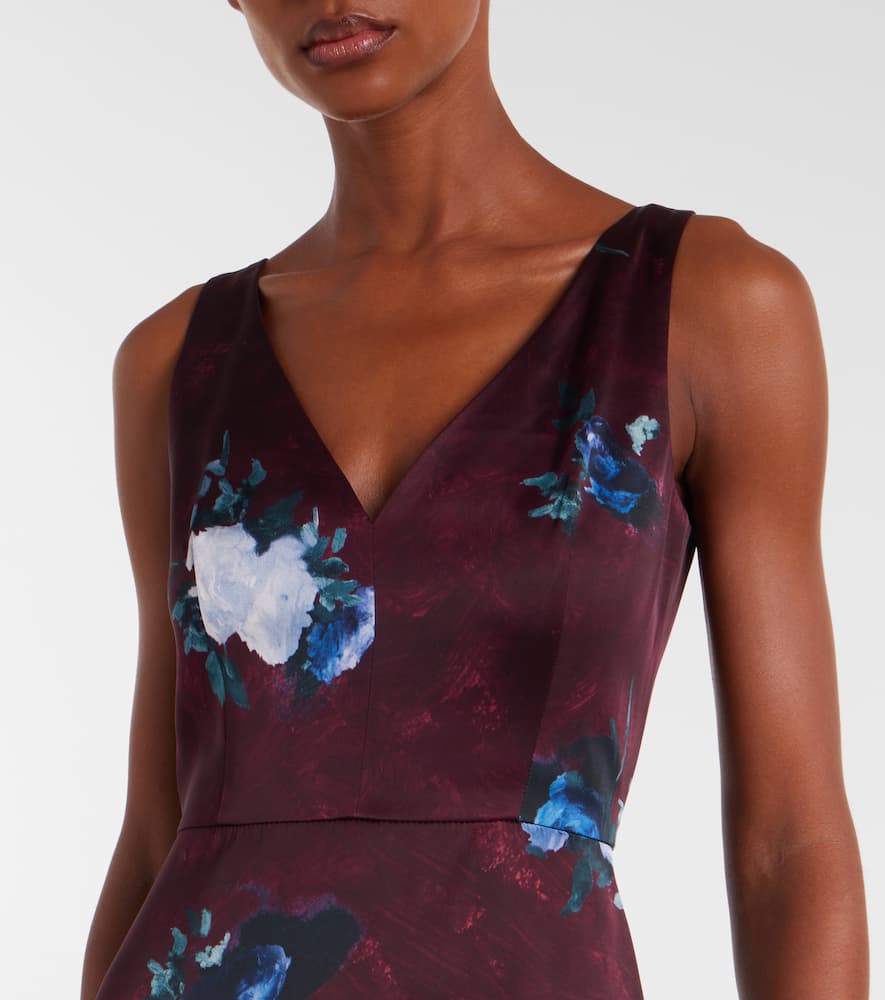 Floral duchesse cocktail dress