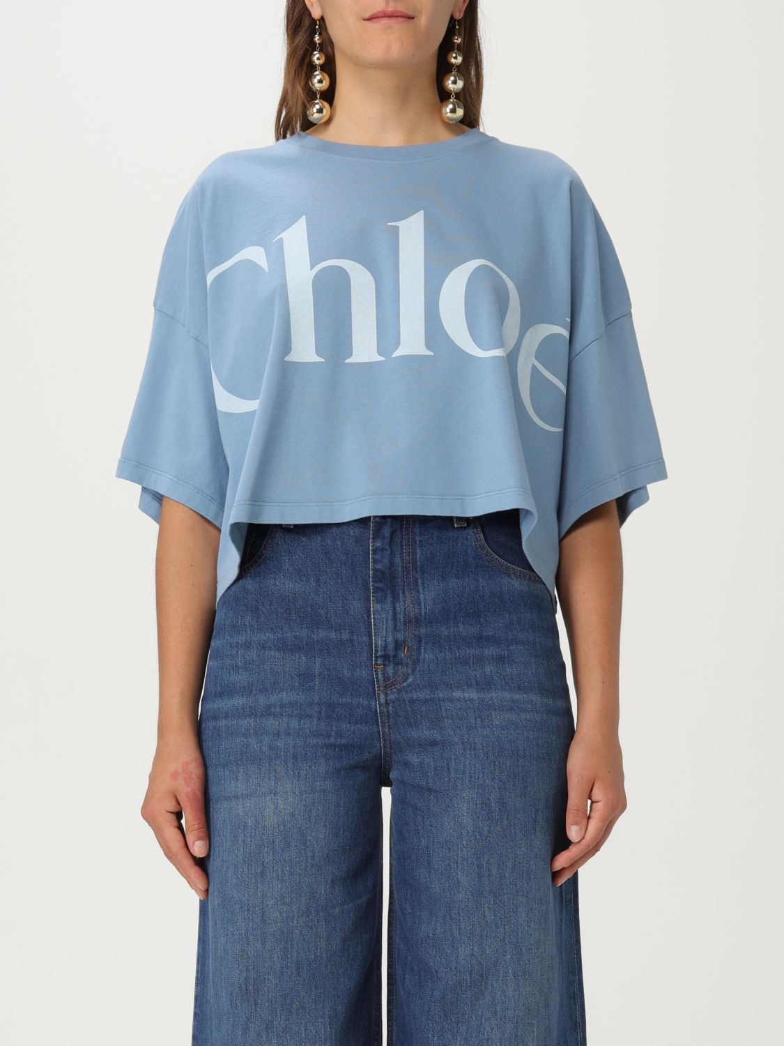 Logo-print T-shirt - Blue