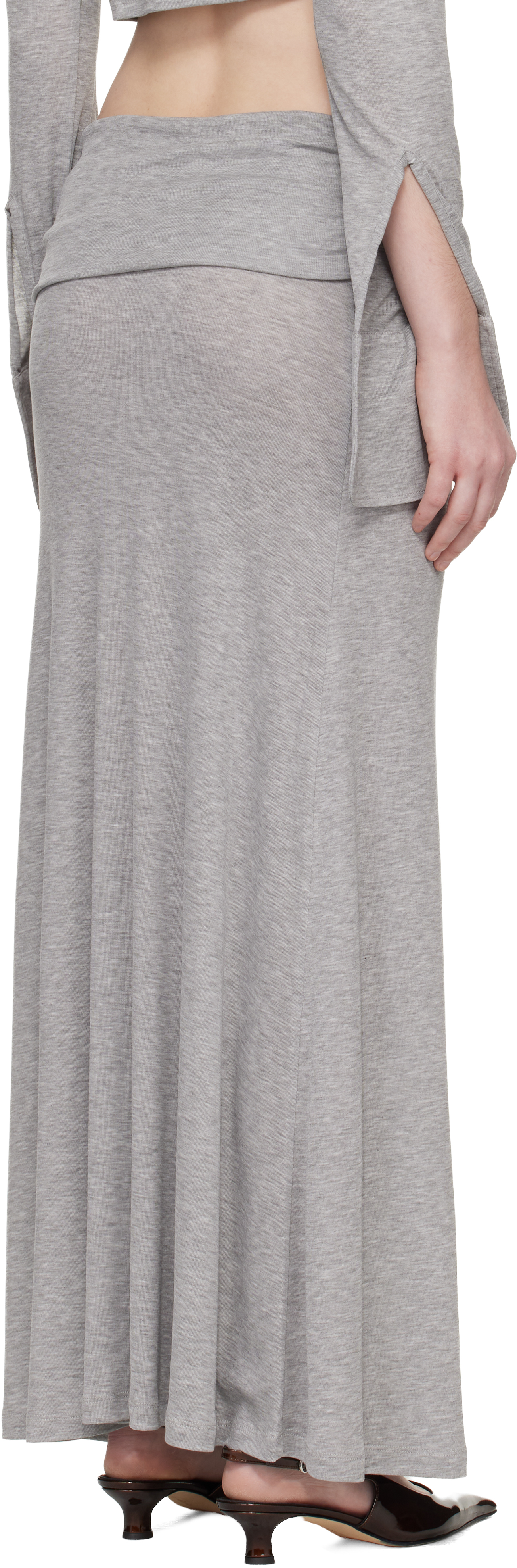 Gray Feyra Midi Skirt