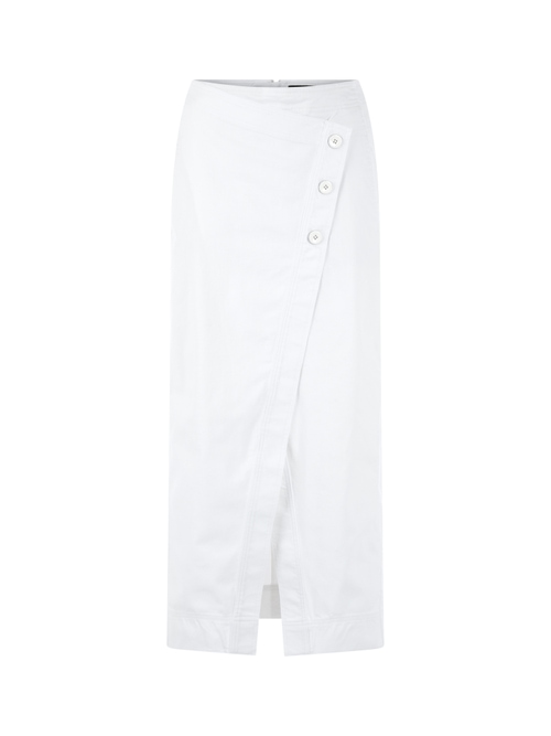 Marc Cain ‘Rethink Together’ denim skirt, white, 10 N