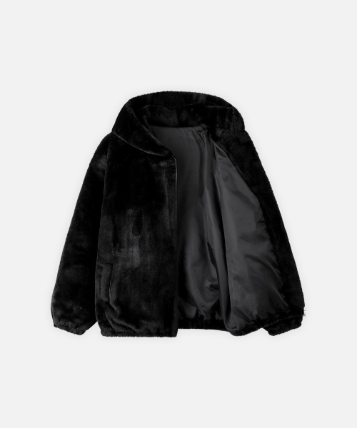 Bearon Fur Hooded Zip-Up Jacket