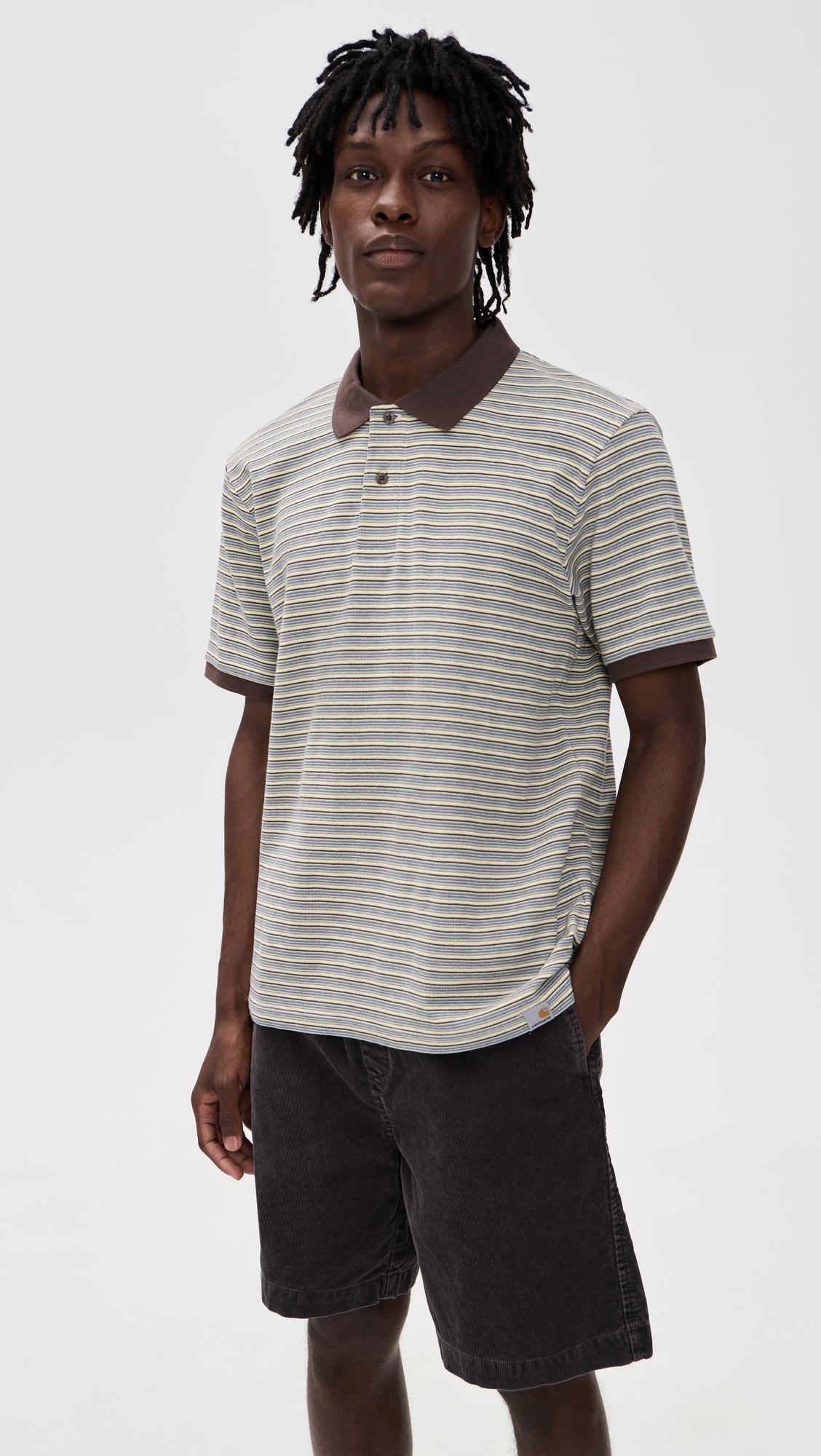 Short Sleeve Dion Polo Dion Stripe/Wax