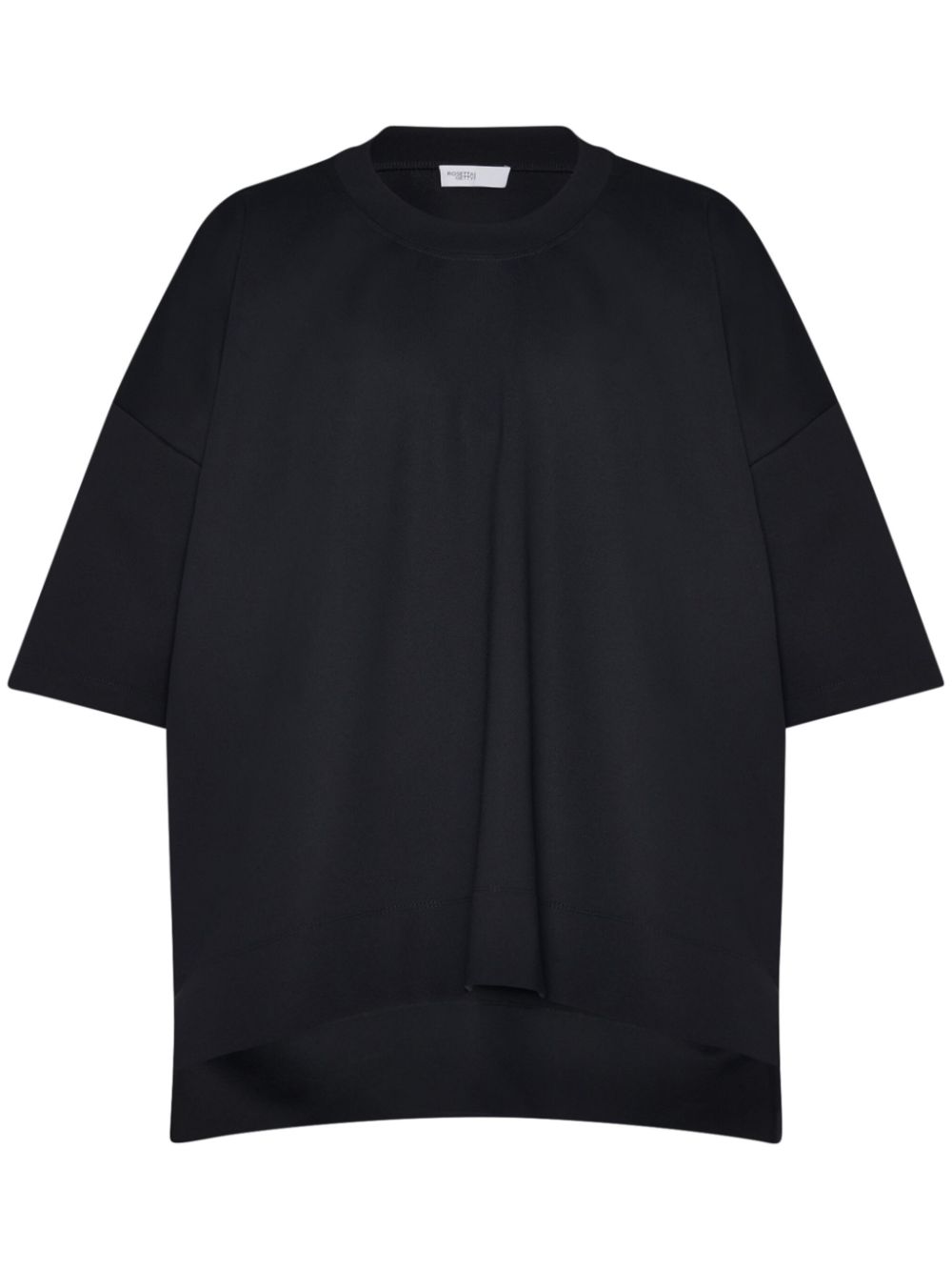 Crew-neck drop-shoulder T-shirt - Black