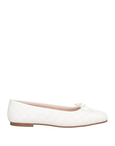 Woman Ballet flats White Size 8 Leather