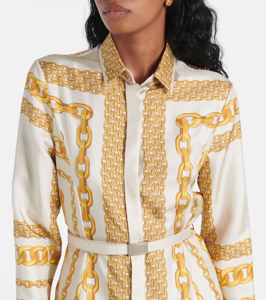 Treasure silk twill shirt dress