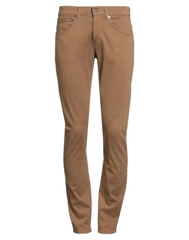 Man Pants Brown Size 28 Cotton, Elastane