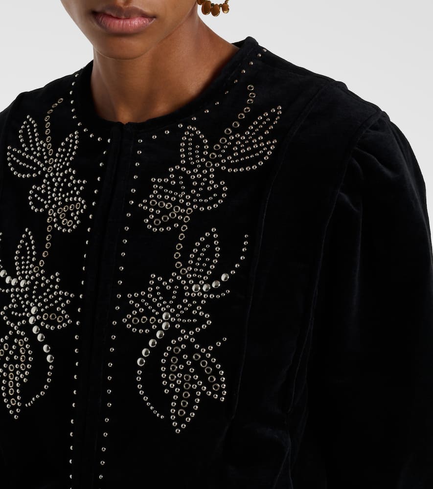 Pietra embellished cotton jacket