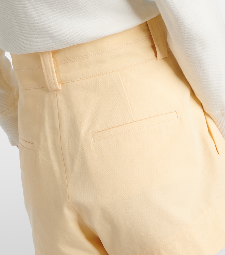 Chloé High-rise cotton canvas shorts