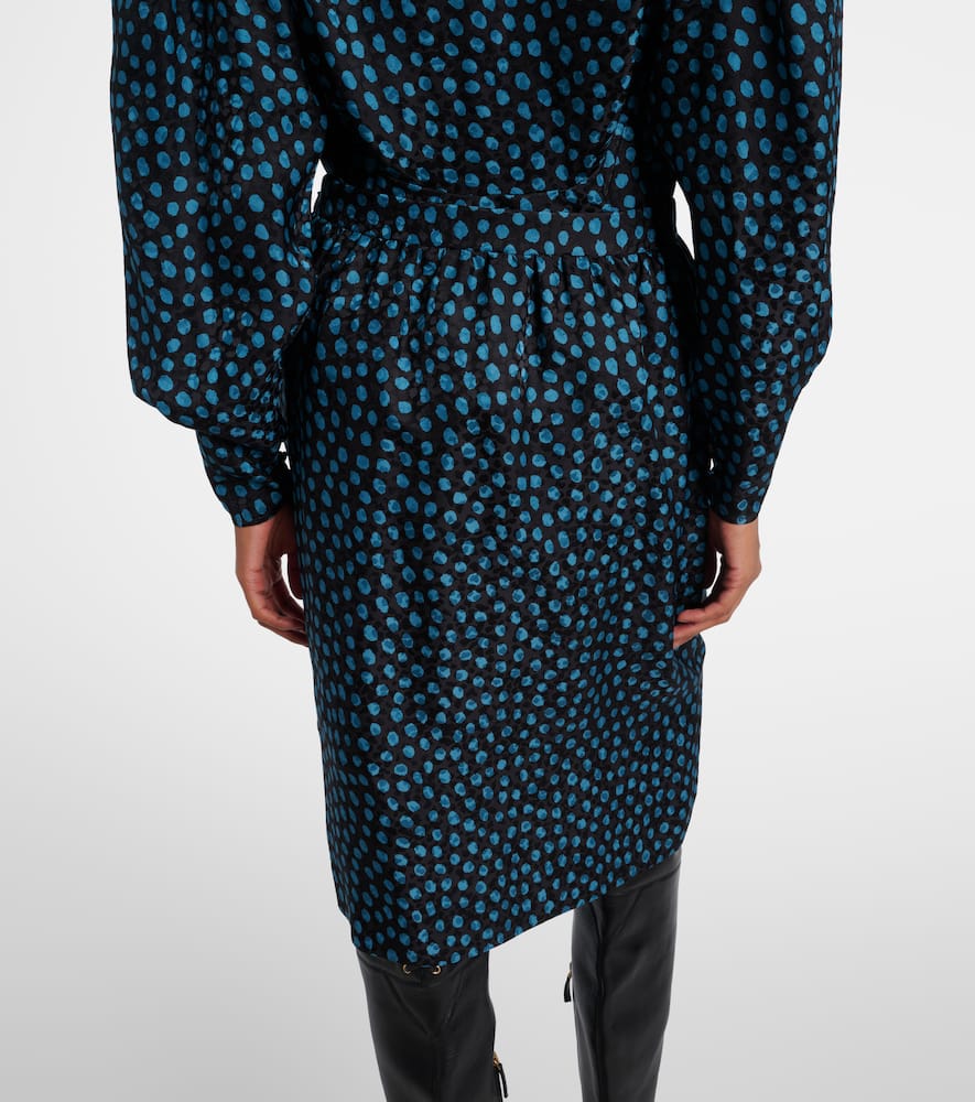 Chloé Polka-dot silk jacquard midi skirt