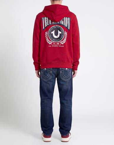 Man Sweatshirt Red Size M Cotton, Polyester