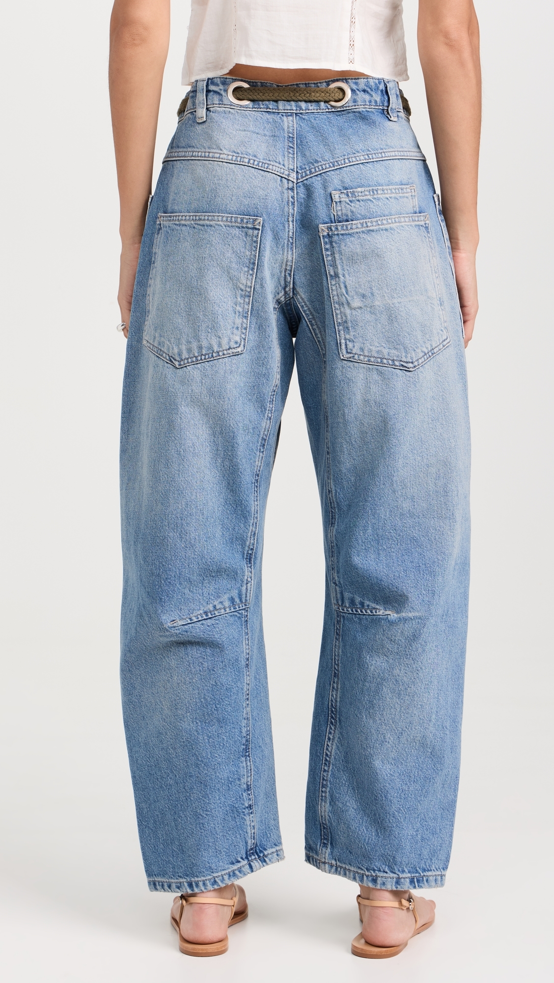 Moxie Pull-On Barrel Jeans Truest Blue