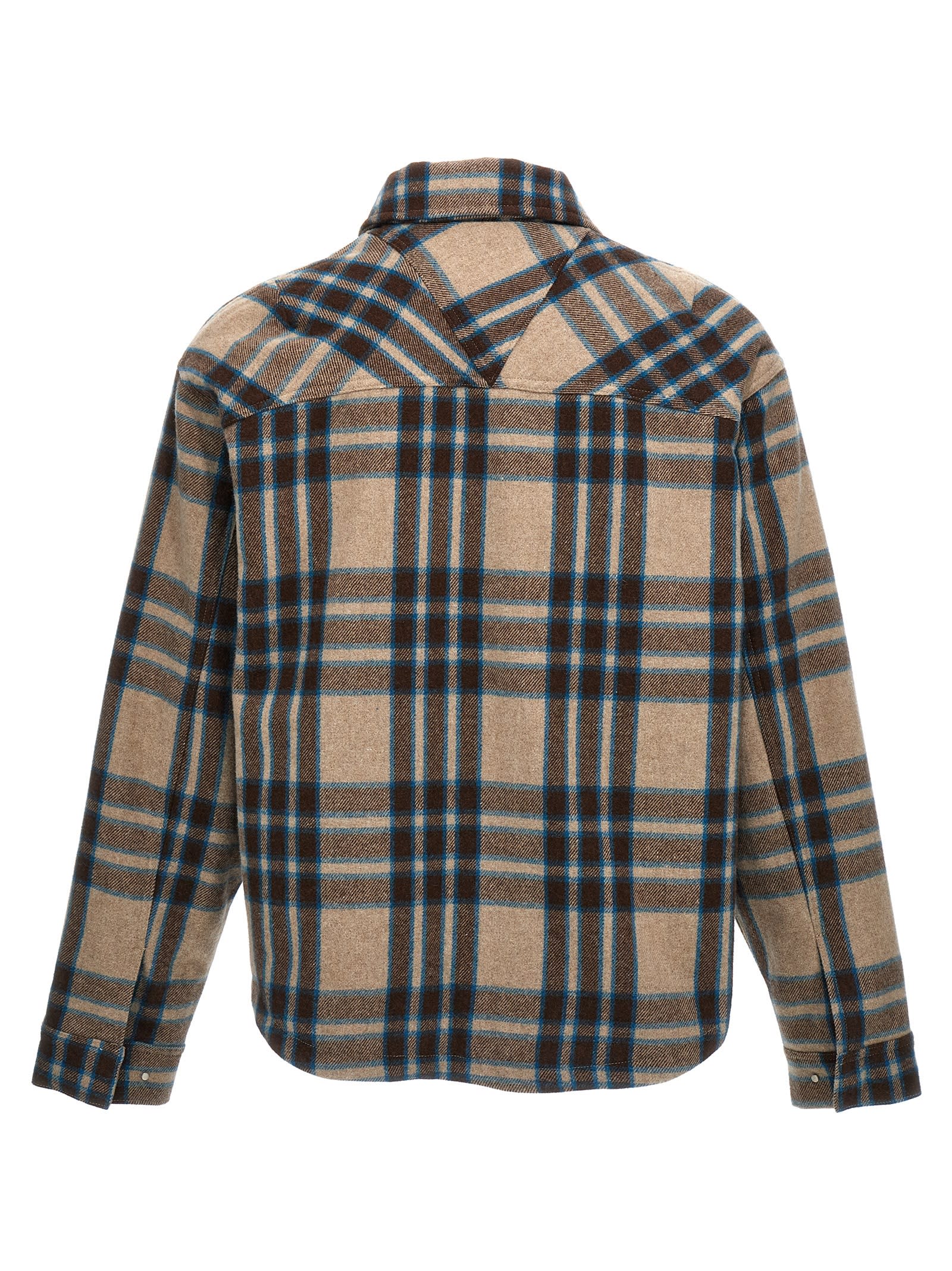 Plaid-check flannel shirt - BROWN CHECK