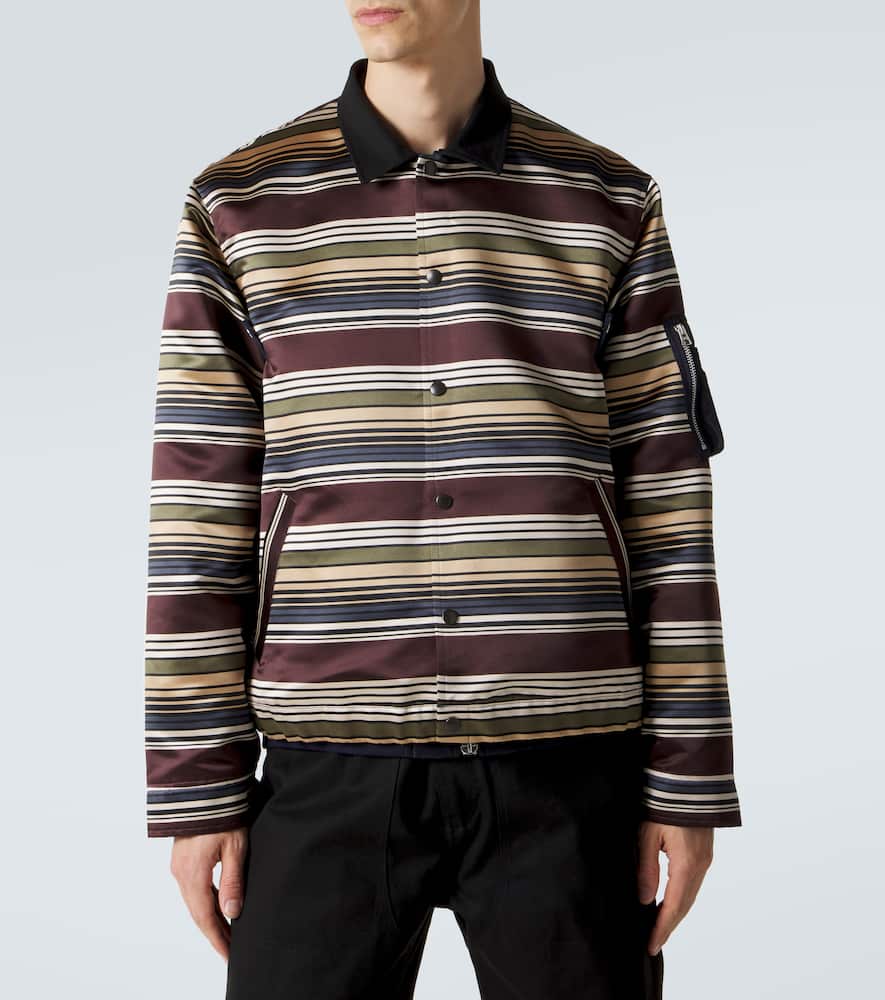 Striped blouson jacket