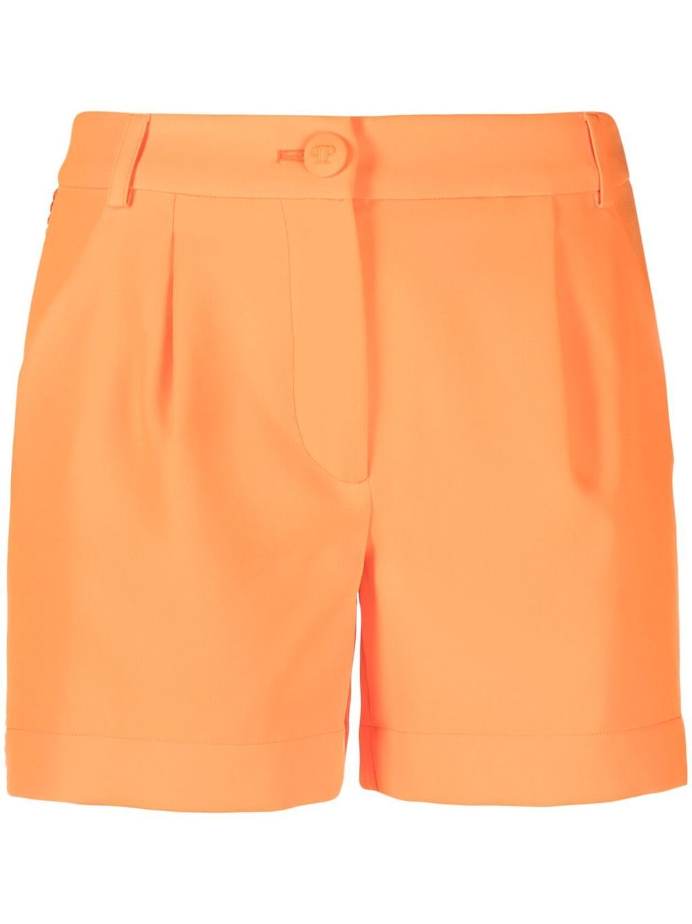 Crystal-embellishment tailored shorts - Orange