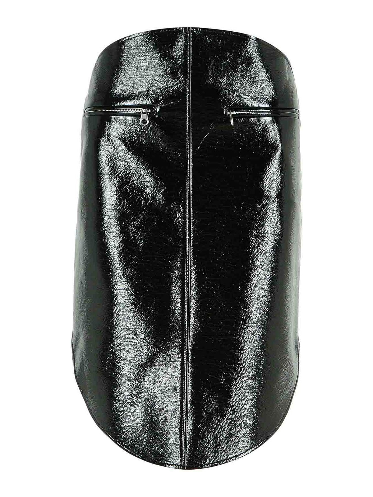 Black Cotton Blend Skirt