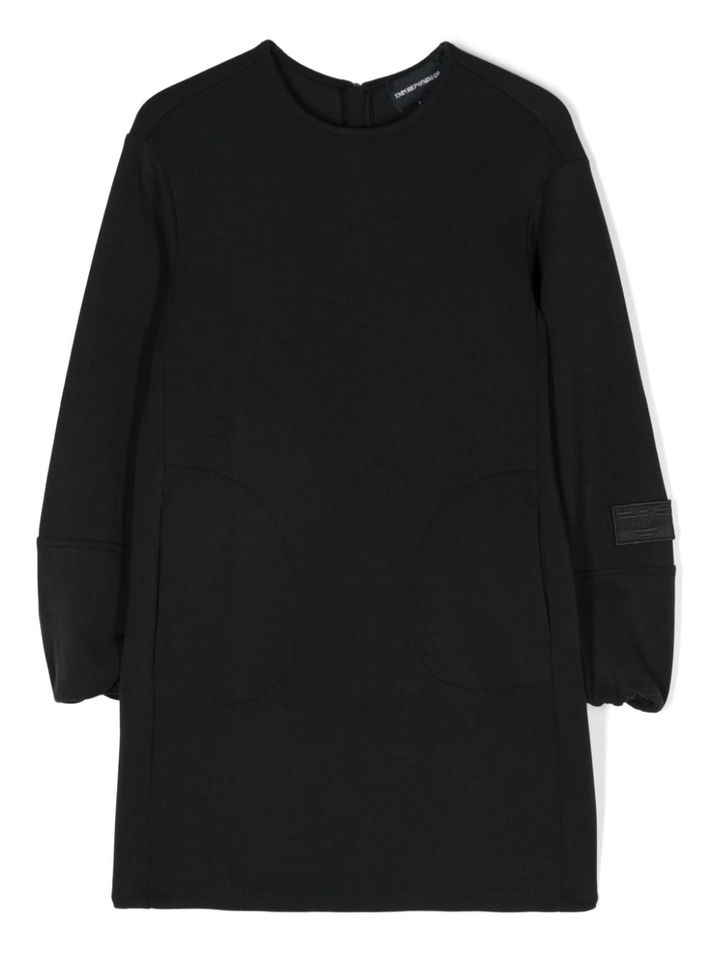 Logo-patch mini dress - Black