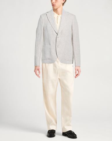 Officine Générale Man Blazer Ivory Size 44 Linen