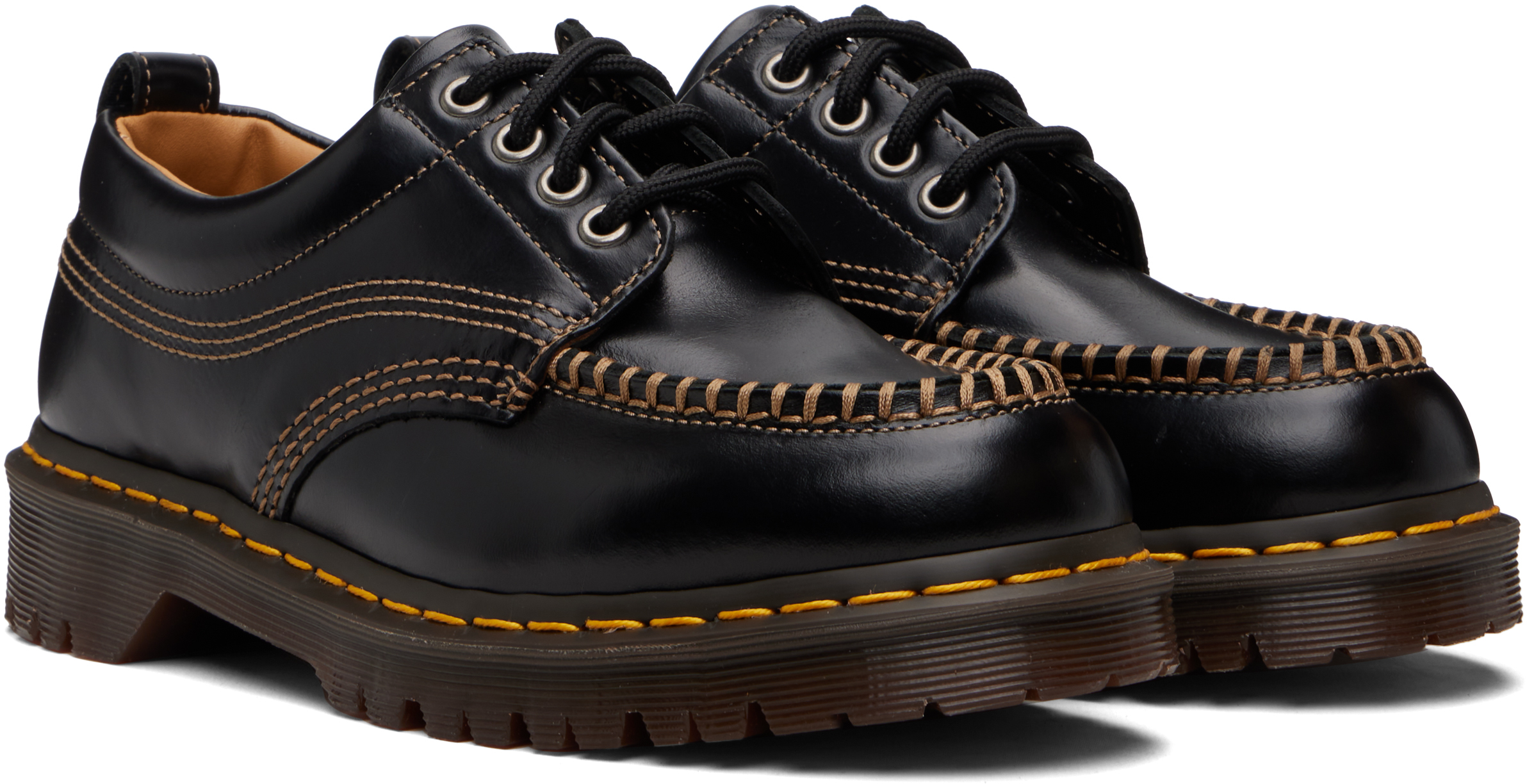 Black Leather Lowell Derbys