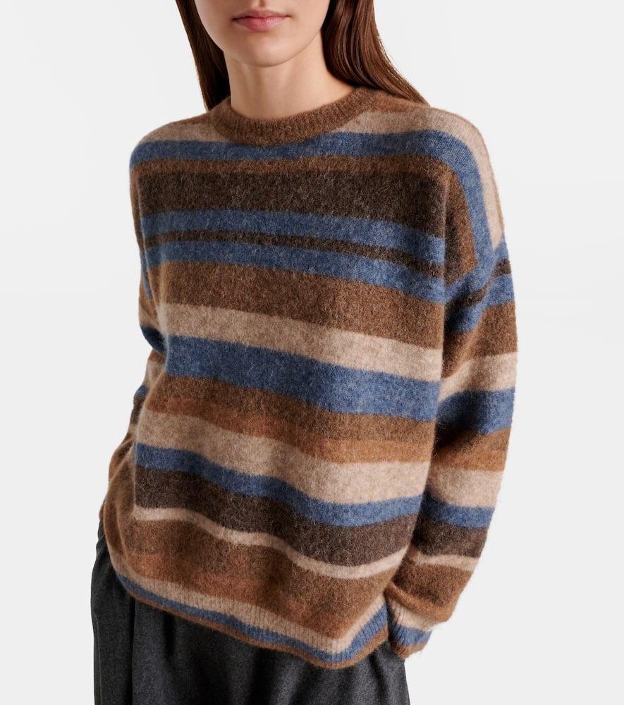 Smmvolare striped alpaca-blend sweater