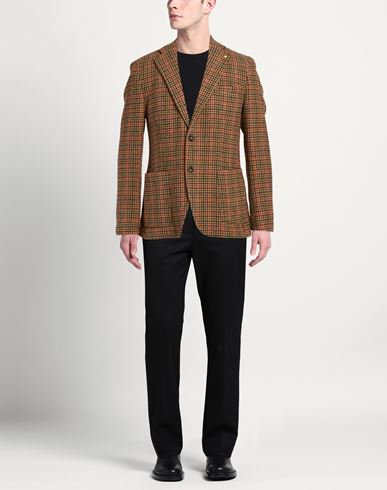 Man Blazer Mustard Size 48 Virgin Wool