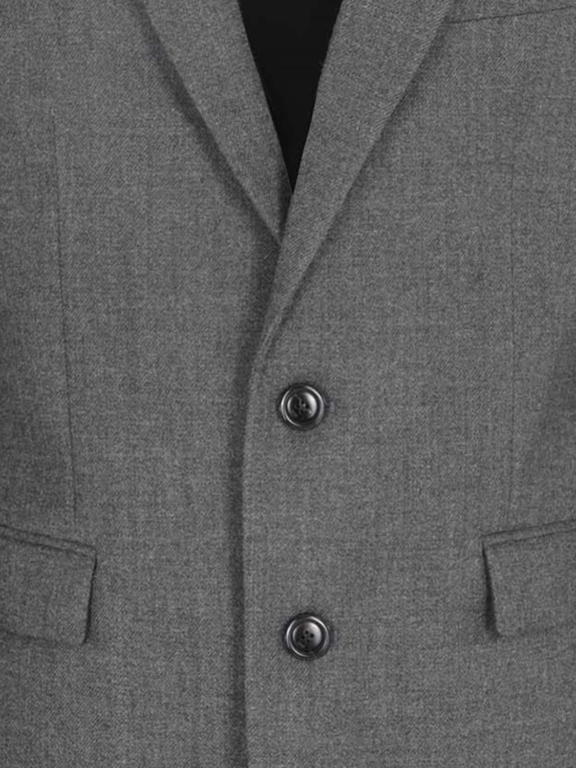 Single-breasted virgin wool blazer - Grey