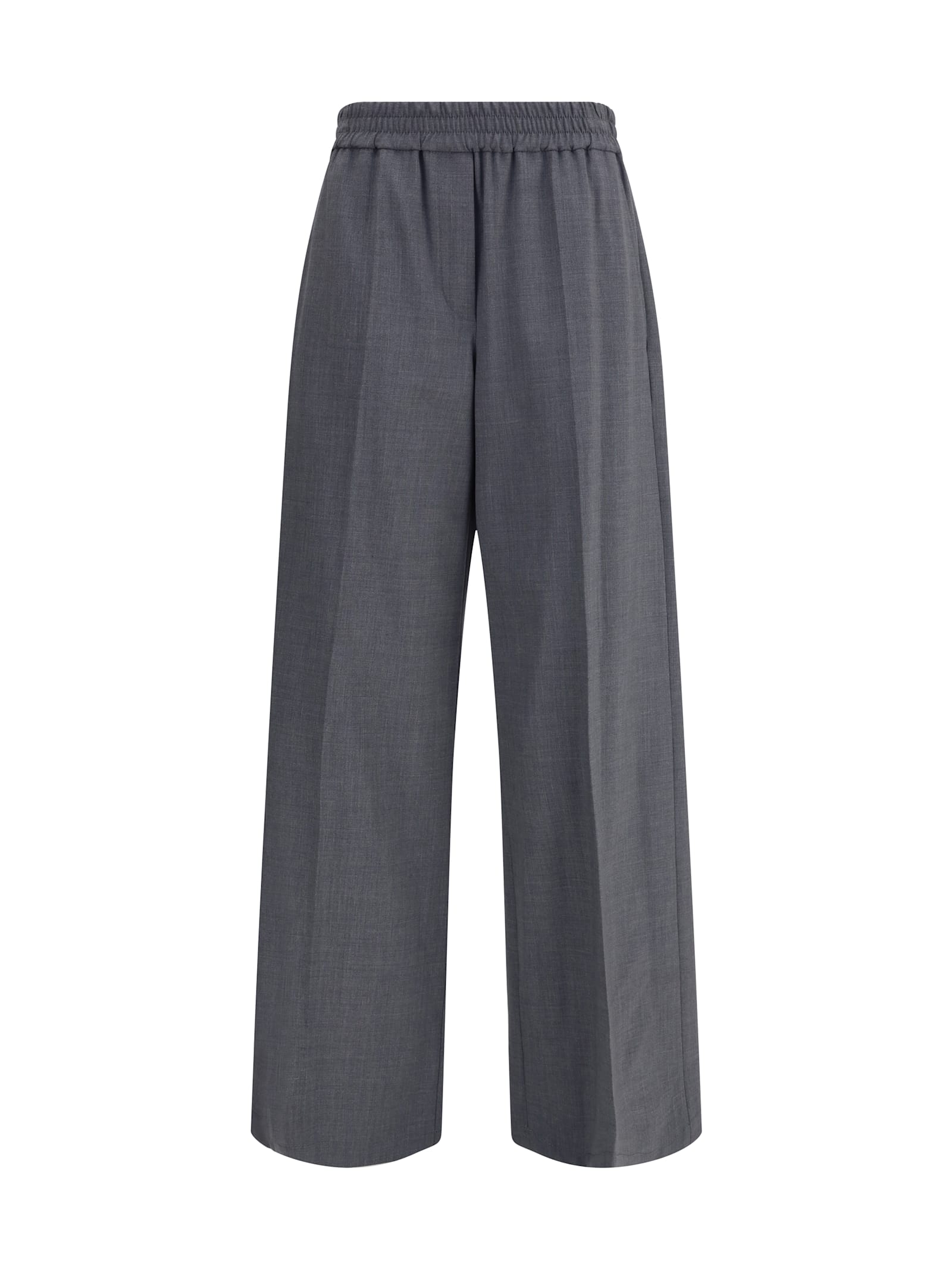 Elasticated-waist trousers - Grey