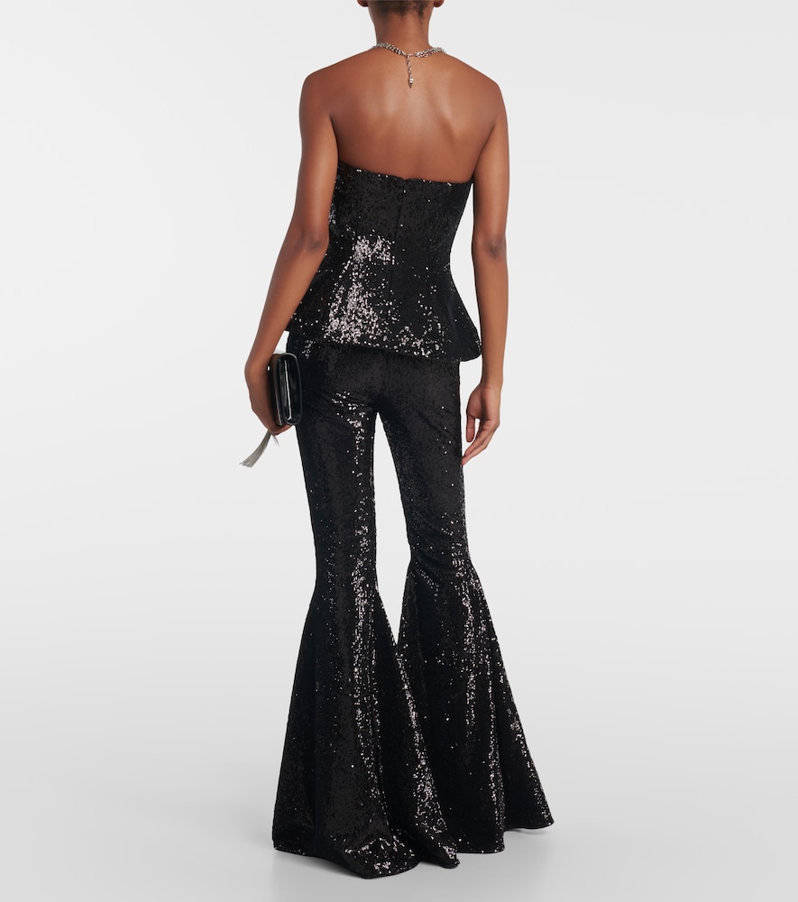 Sequined bustier top