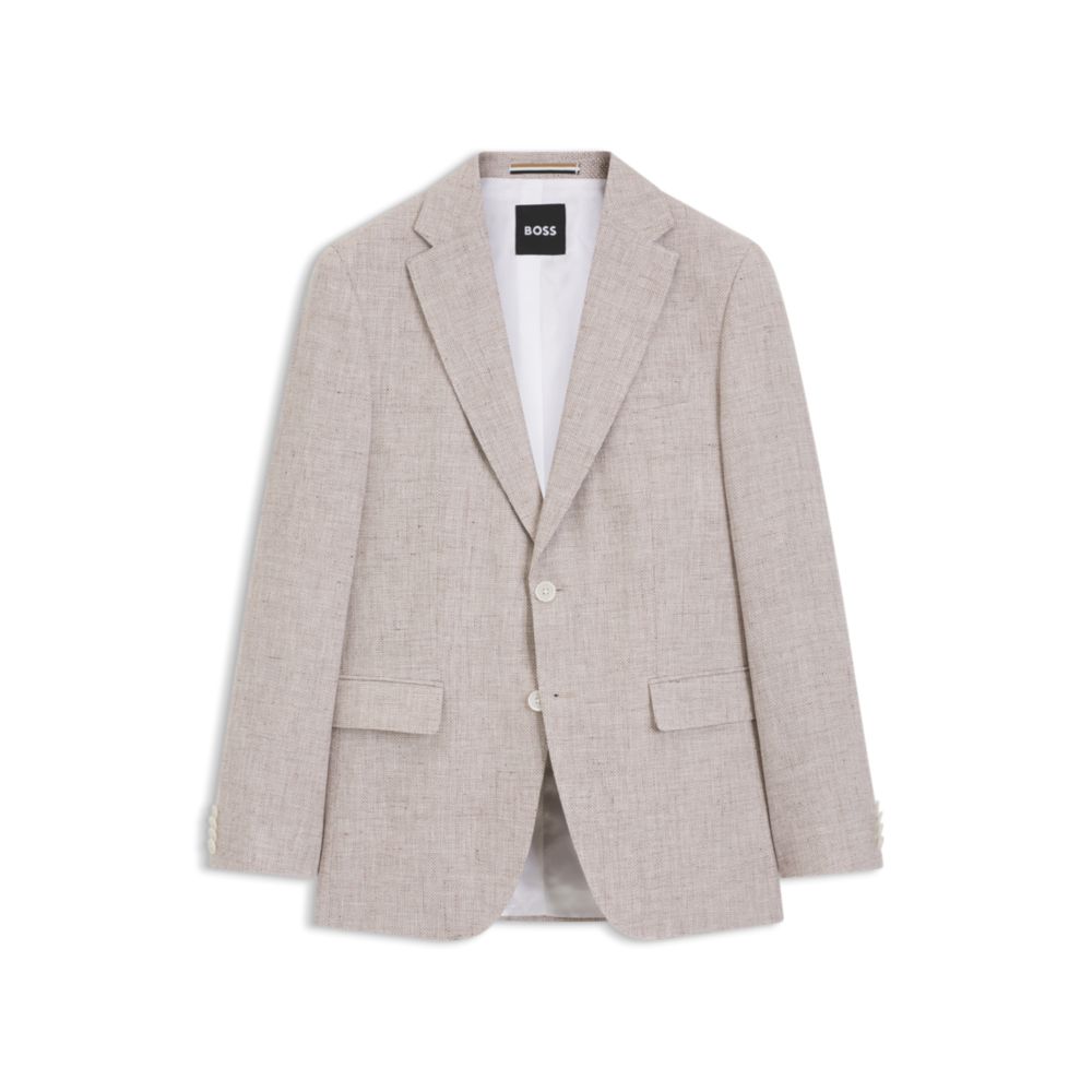 Slim-fit jacket with puppytooth pattern