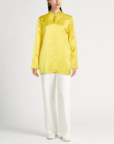 Woman Shirt Yellow Size 2 Cupro, Viscose