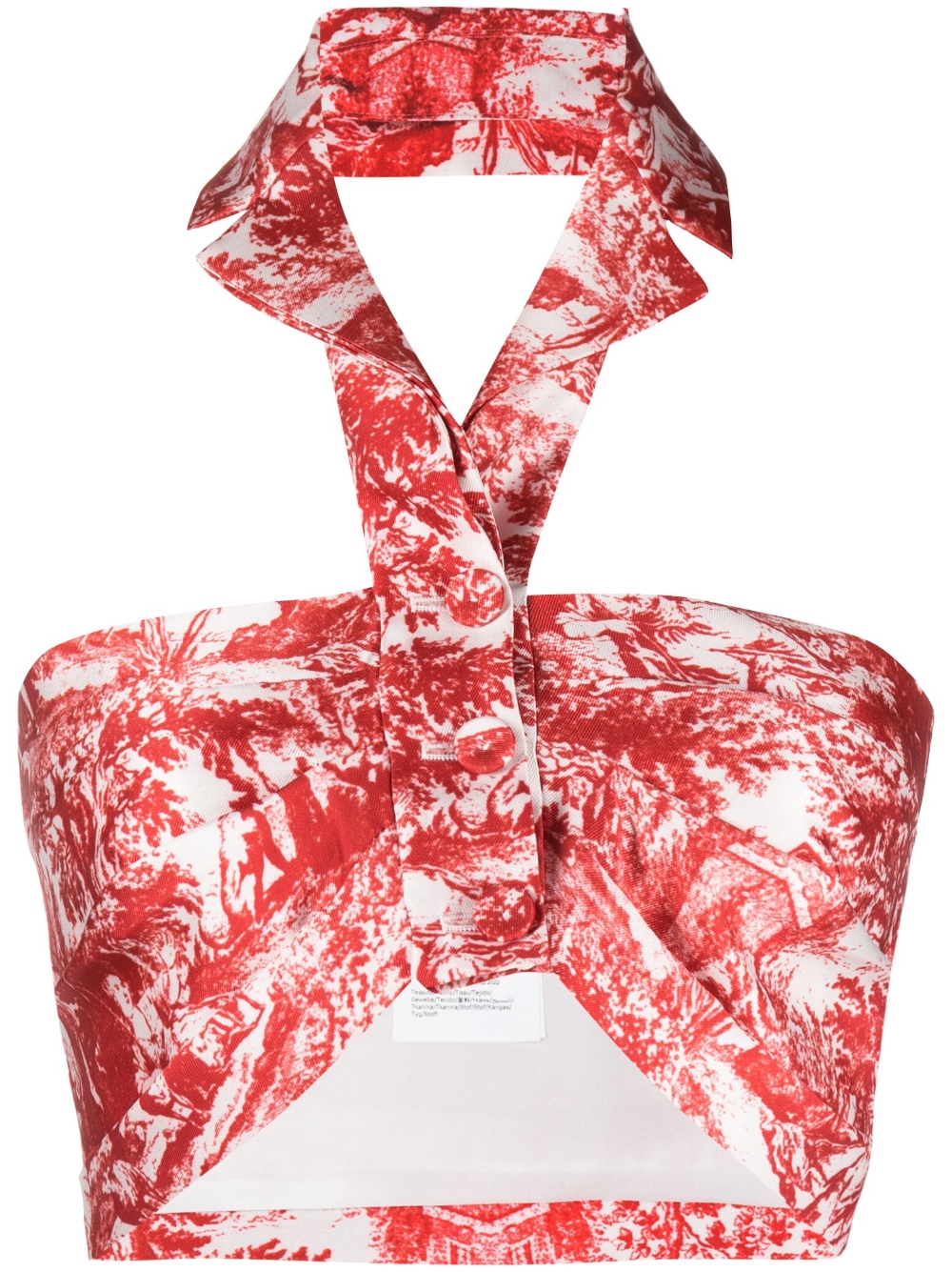 Graphic-print sleeveless top - Red