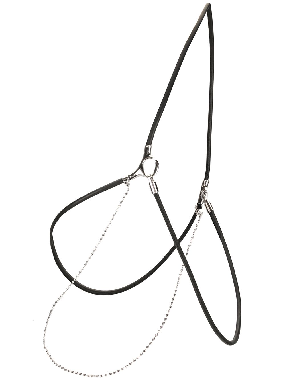 Three-part chain detail braces - Black