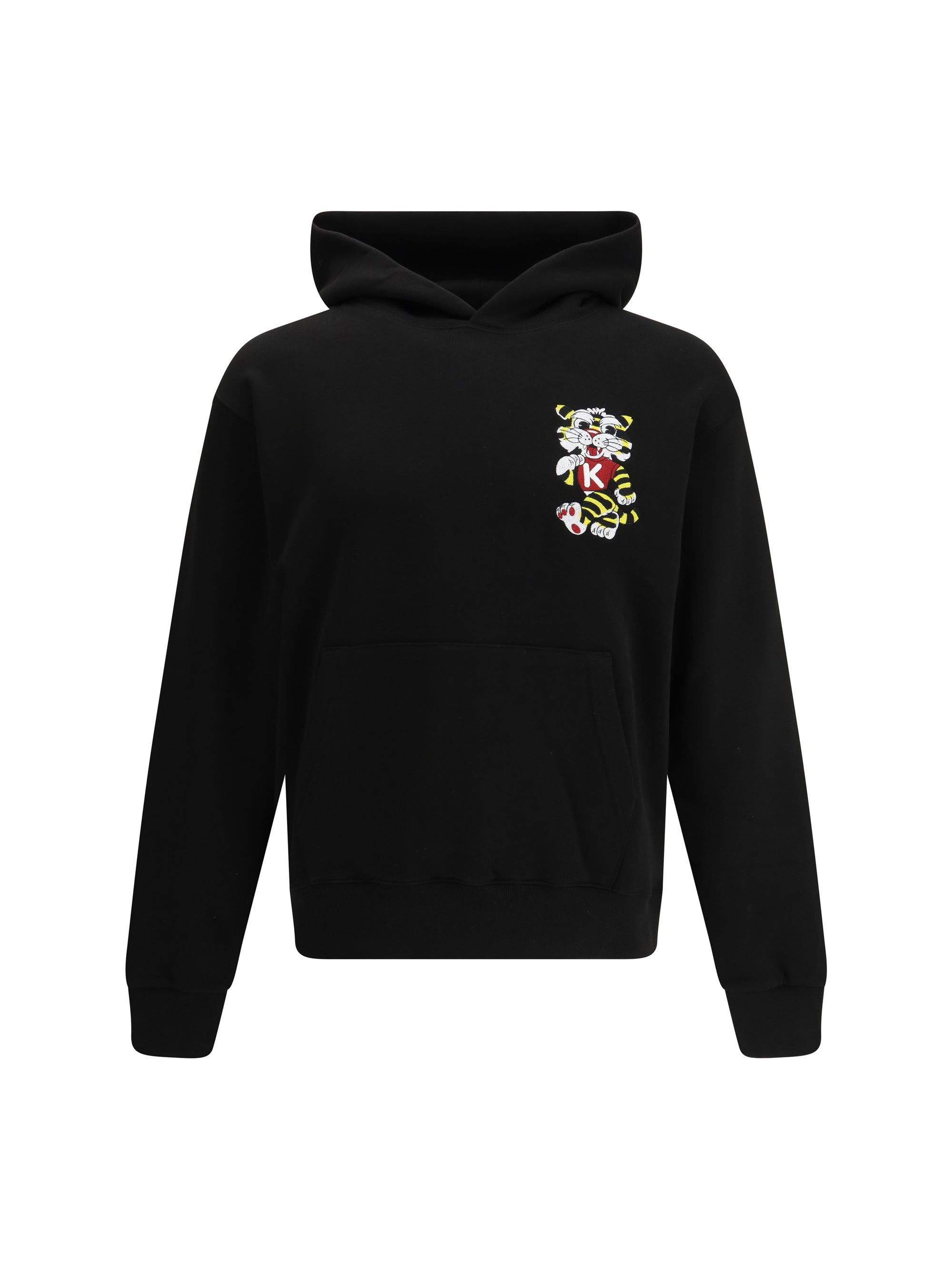 Wild Tiger Embroidered Hoodie — Black