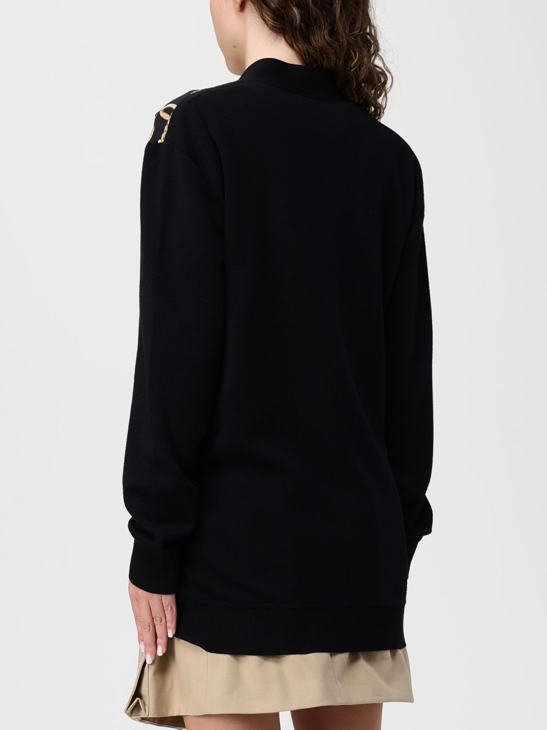Chain-print cardigan - Black