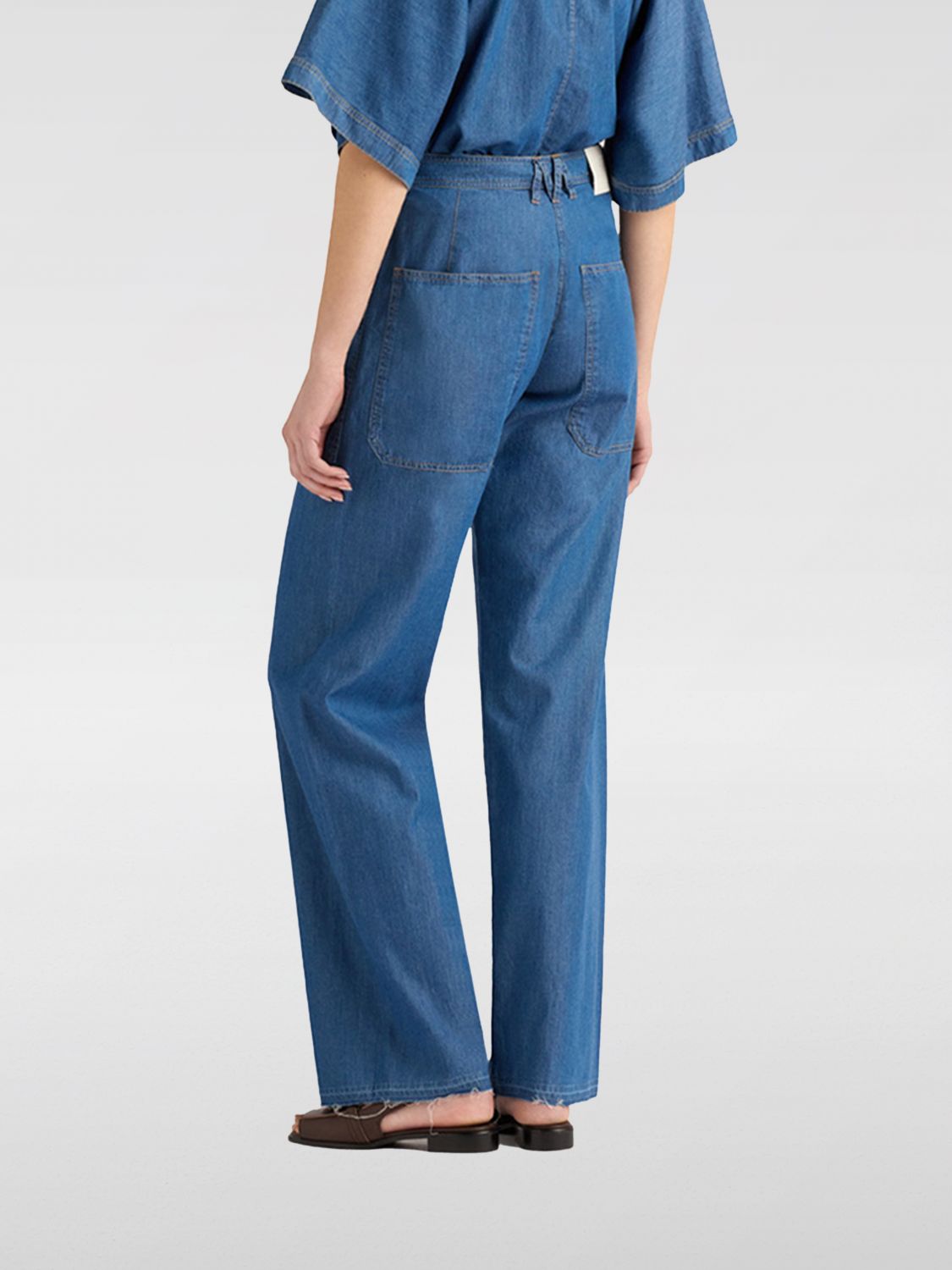 MOMONÌ Pants Woman color Blue
