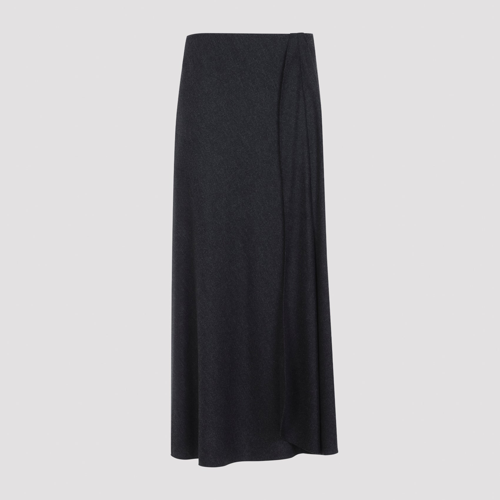 Women's Wool Cashmere Blend Midi Skirt