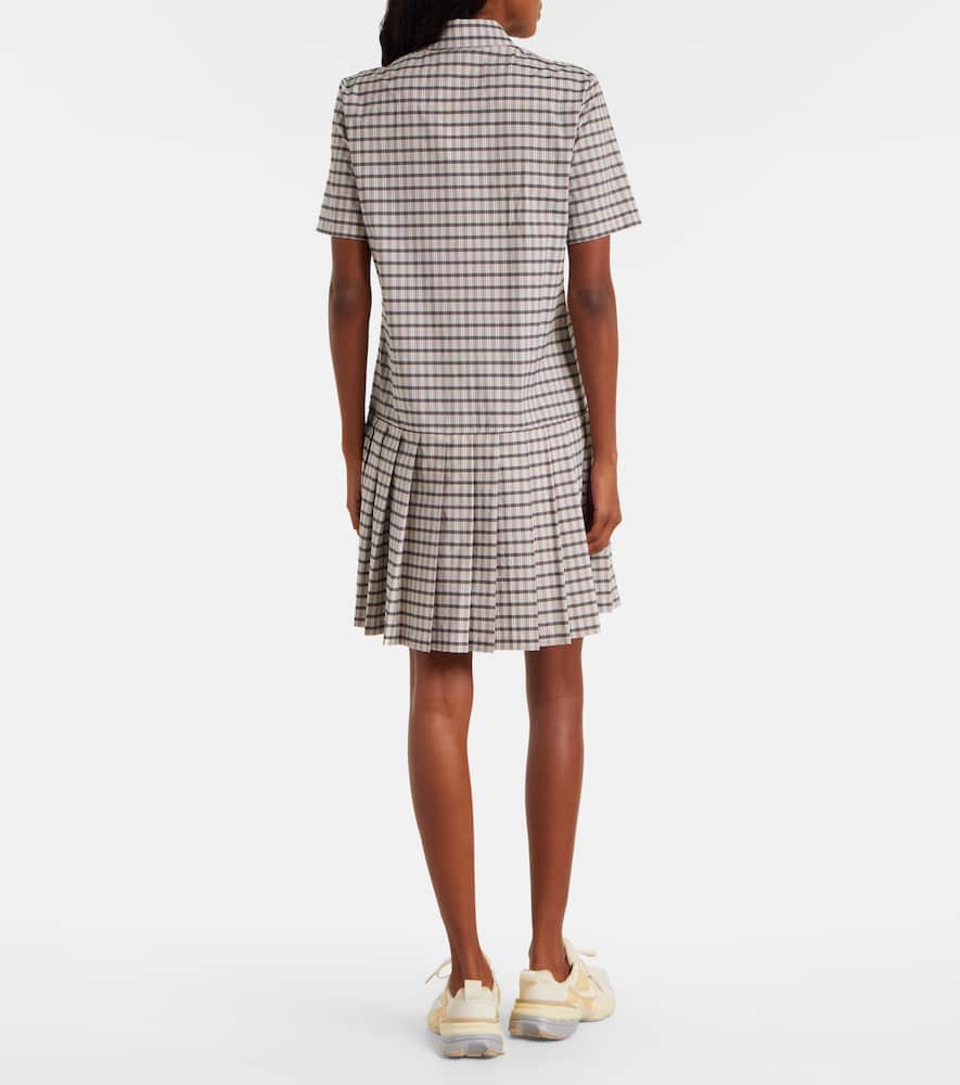Plaid pleated minidress