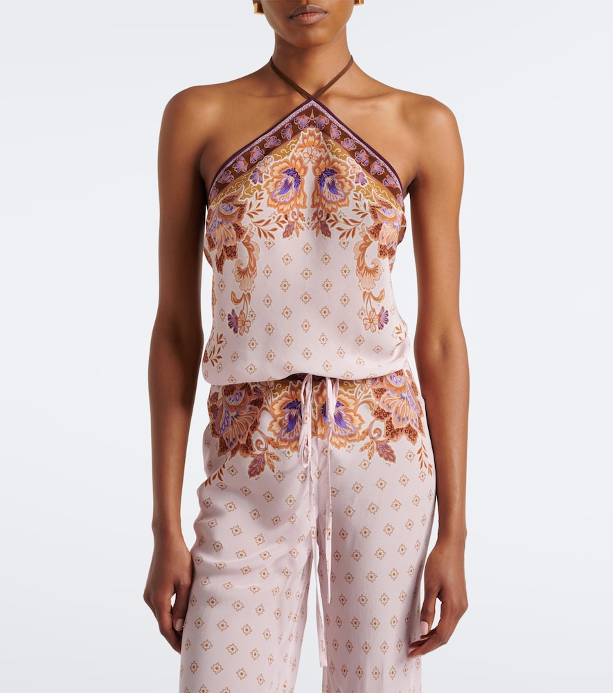 Cerys printed halterneck top
