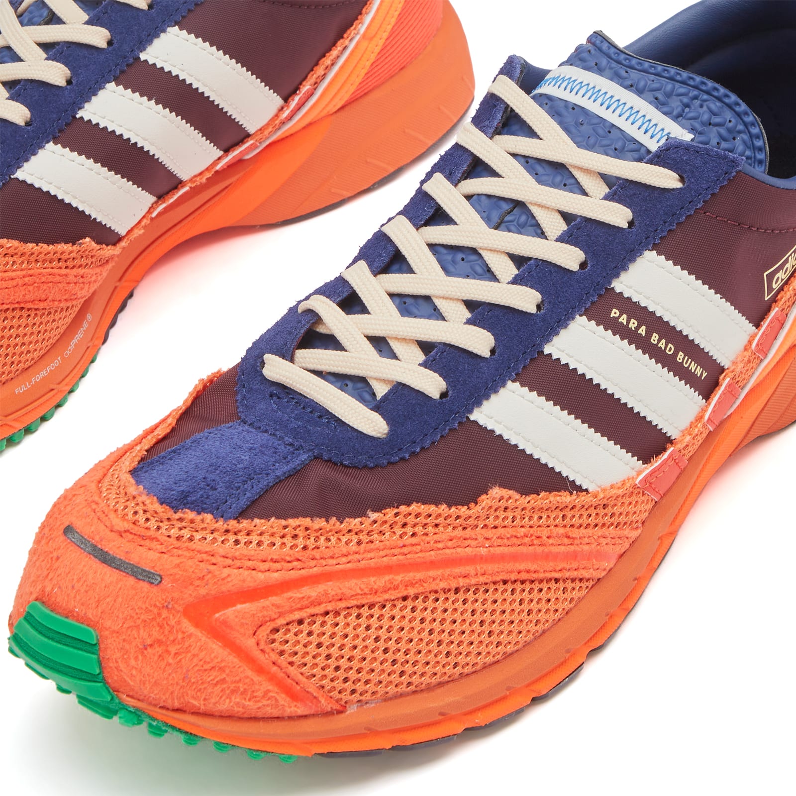 X Bad Bunny Adizero 72 Sneaker in Maroon/Chalk White/Semi Solar Red