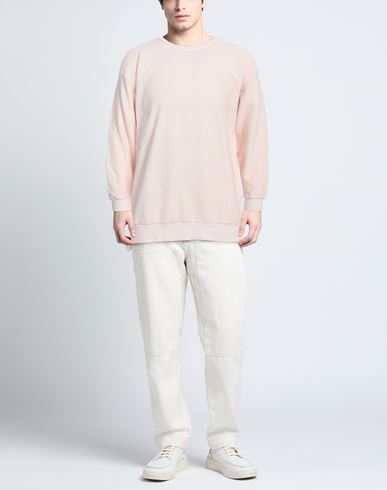 Man Sweatshirt Light pink Size L Cotton