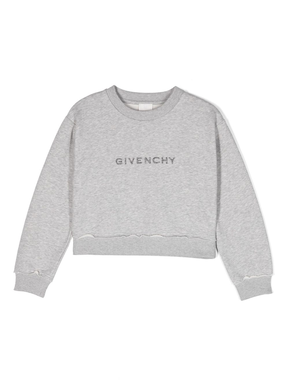 Logo-embroidered crew-neck sweatshirt - Grey