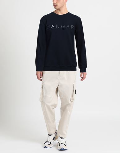 Man Sweatshirt Midnight blue Size L Cotton