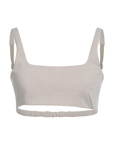Woman Top Beige Size 10 Polyester, Viscose, Elastane