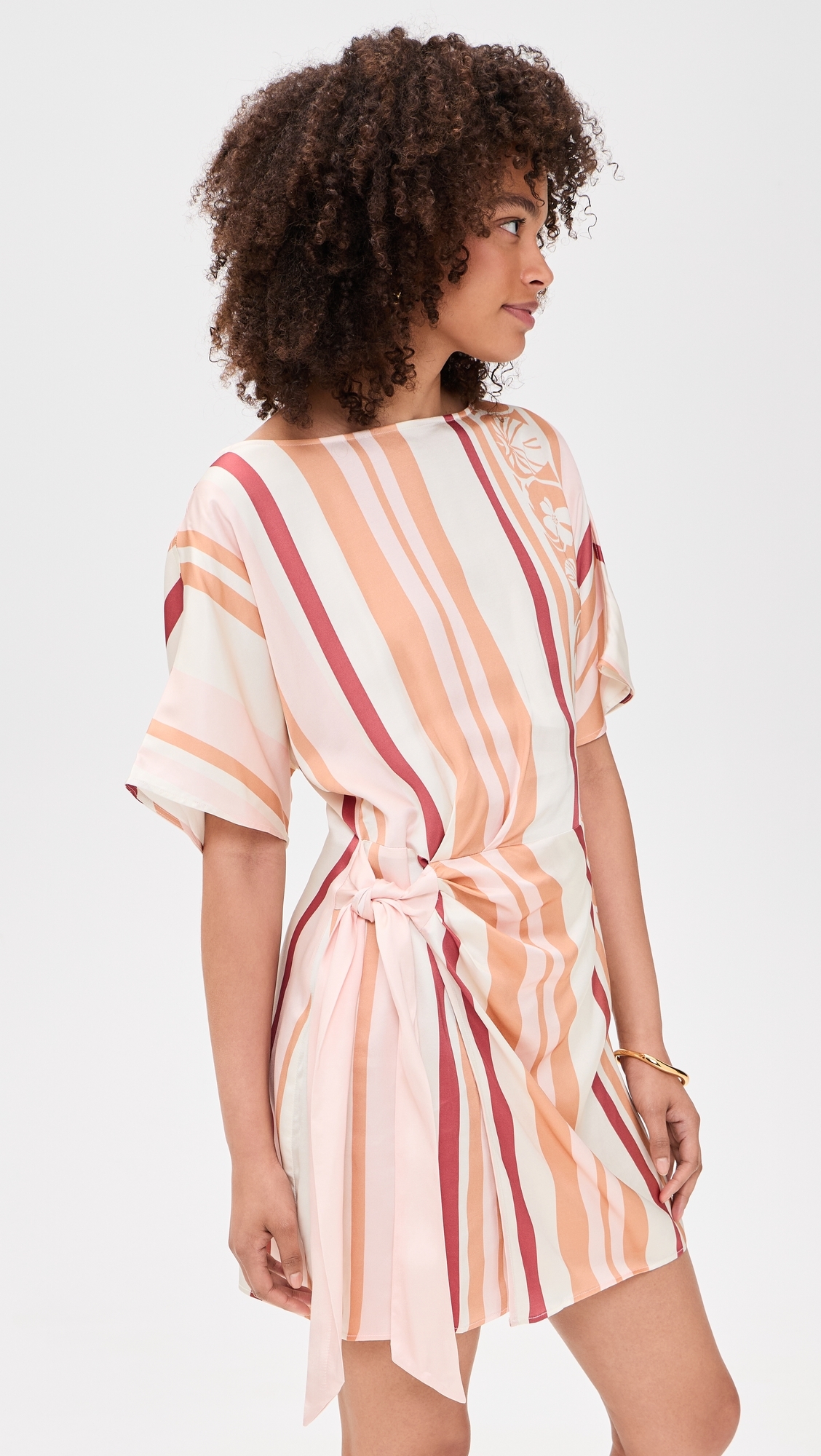 Lilia Mini Dress Pink Brown